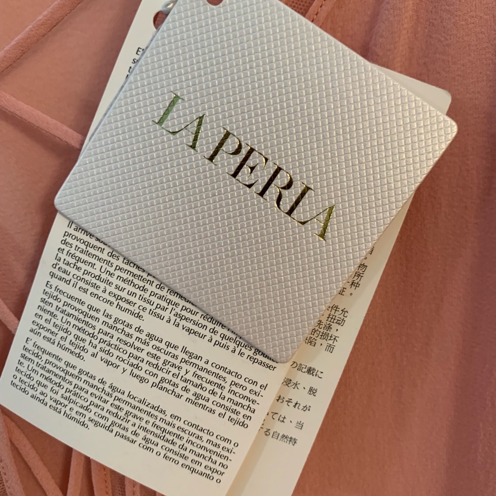 🆕TAGS🏷 La Perla Pink Silk Nightdress Puff Sleeve - Picture 8 of 8